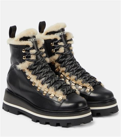 jimmy choo shearling lined boots.